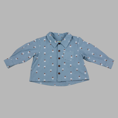 Рубашка Домики Чуди Кидс 533725Ц2-1 голубой 01